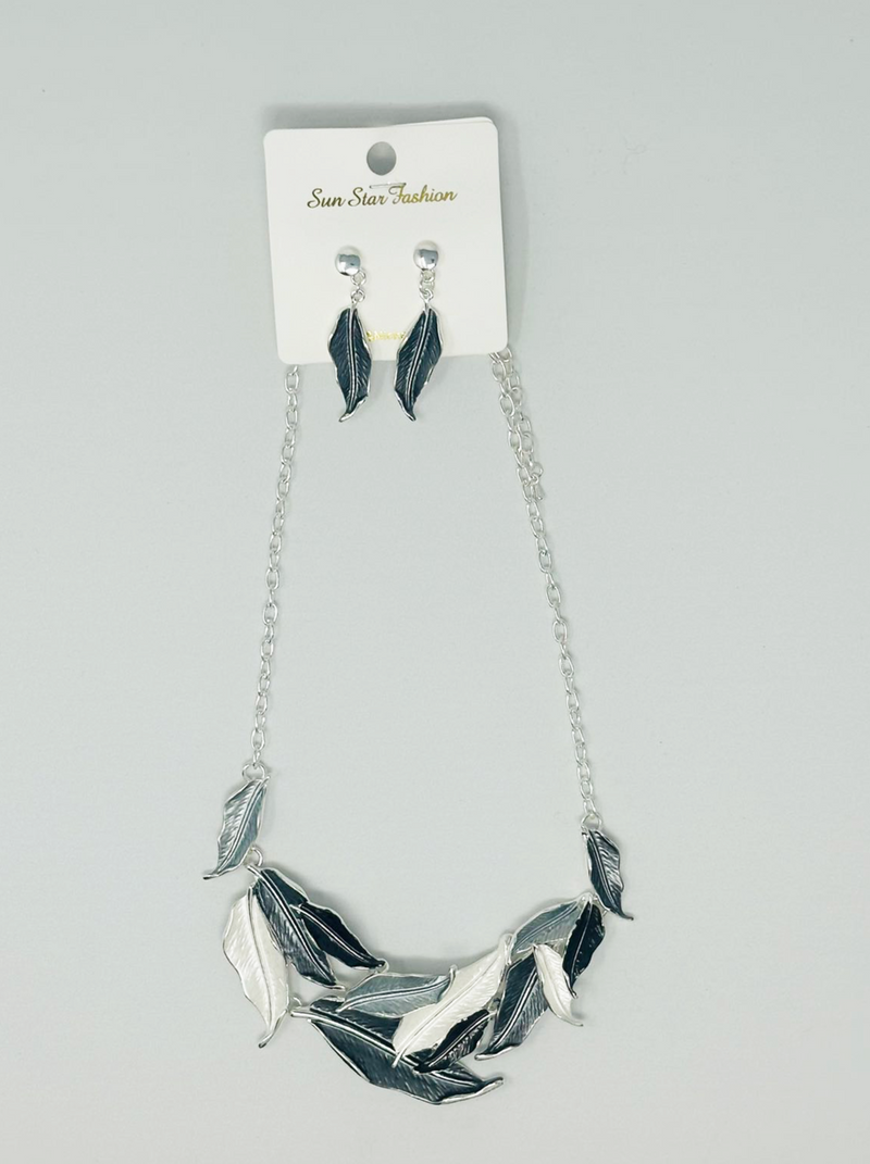 "Leaf" Earring and necklace set