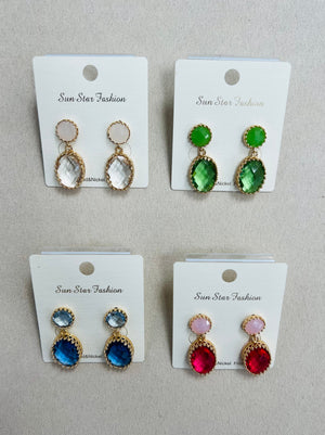 Multiple Color Crystal fashion earring