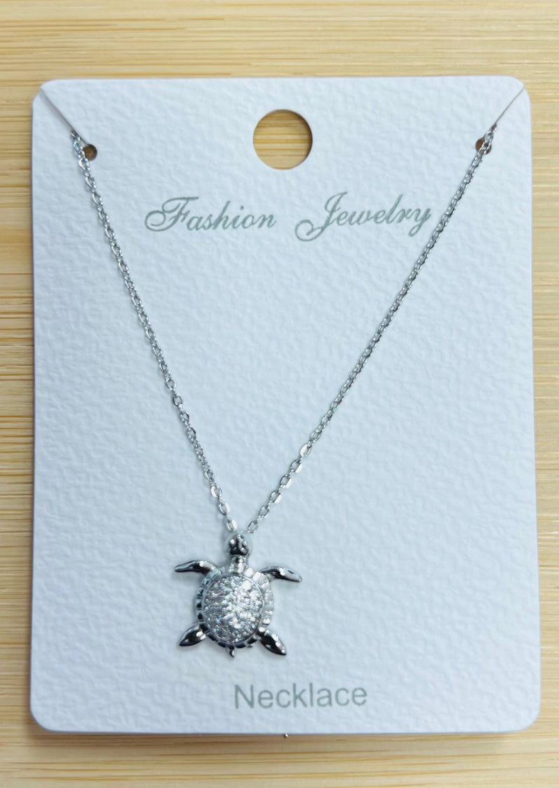 "Turtle"  Crystal adjustable chain necklace