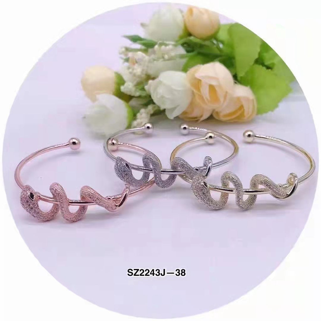 "snake" C.Z crystal cuff bracelet