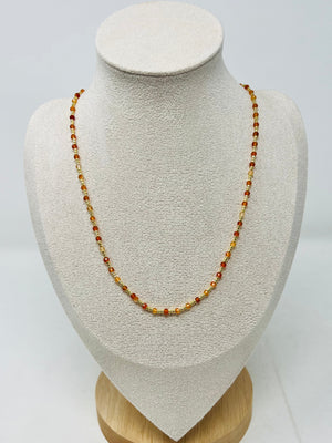 Elegant semi-precious stone necklace with Miyuki beads