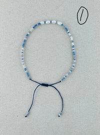 Semi-precious stones with miyuki beads Adjustable Bracelet(11 colors)