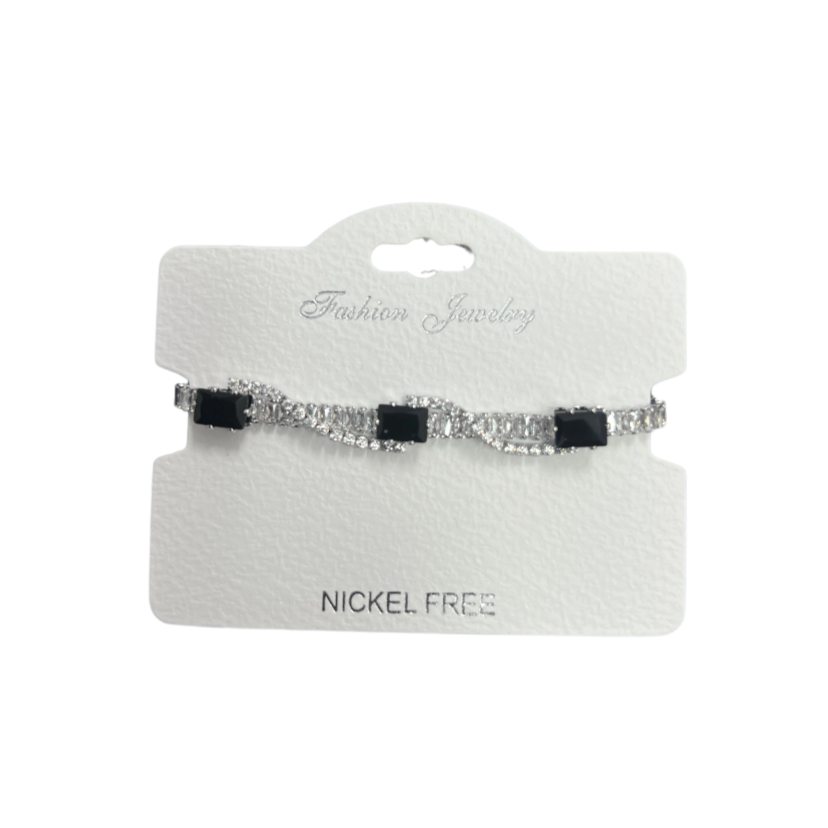 C.Z Crystal Adjustable Chain Bracelet