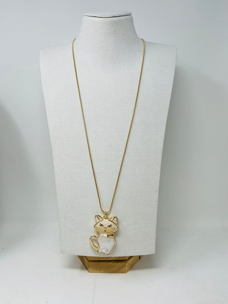 "Cat "Long Chain necklace