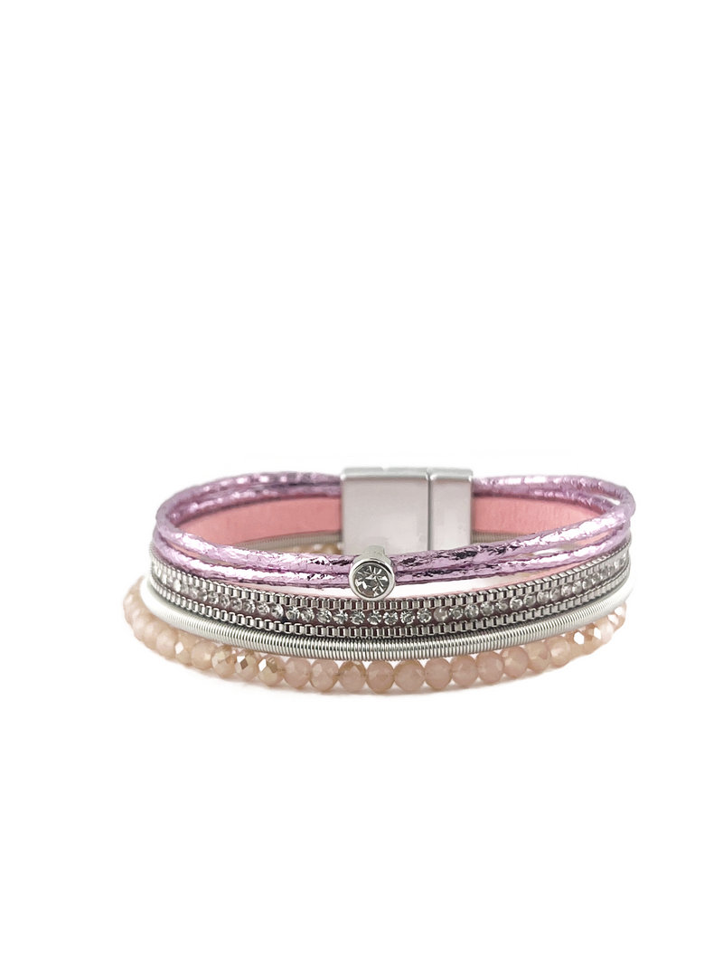 Leather magnetic bracelet