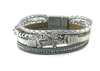 "Starfish" Leather magnetic bracelet