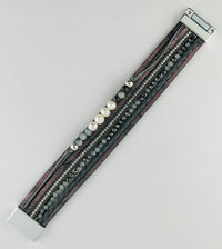 Leather magnetic bracelet