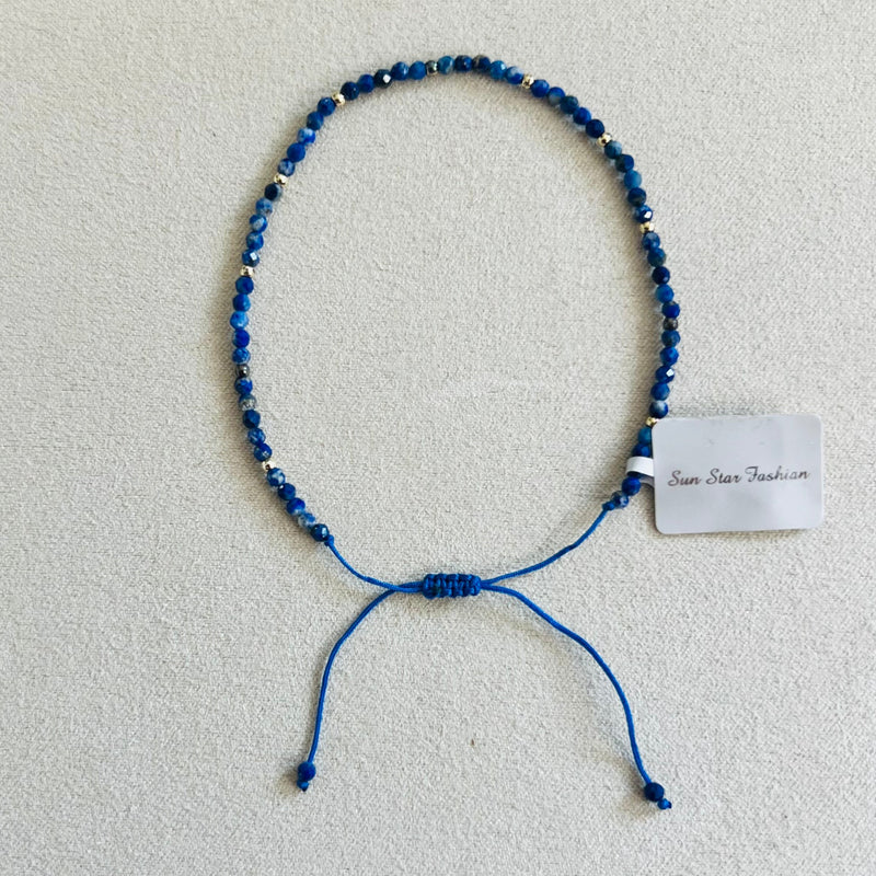 Semi-precious stones with Miyuki beads Adjustable Bracelet(10 colors)