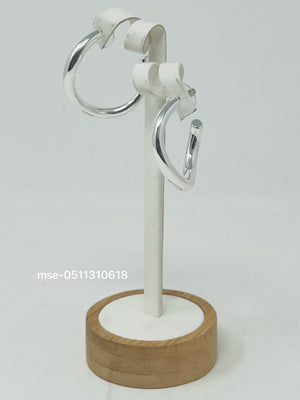 Open Hoop Earrings – Minimalist Chunky Half-Hoop Design