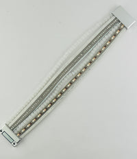 Leather magnetic bracelet