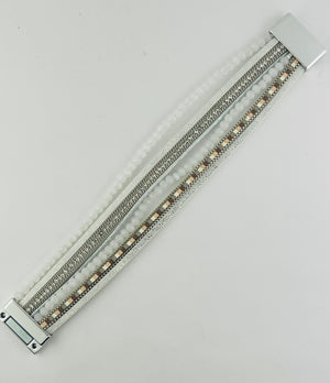 Leather magnetic bracelet