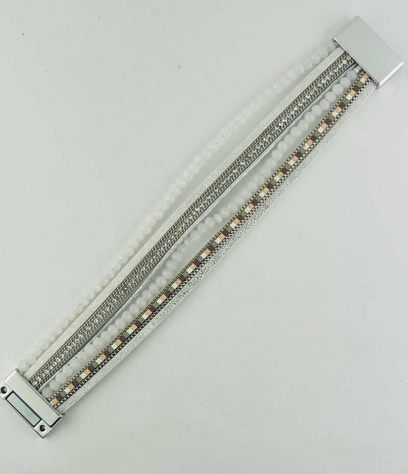 Leather magnetic bracelet