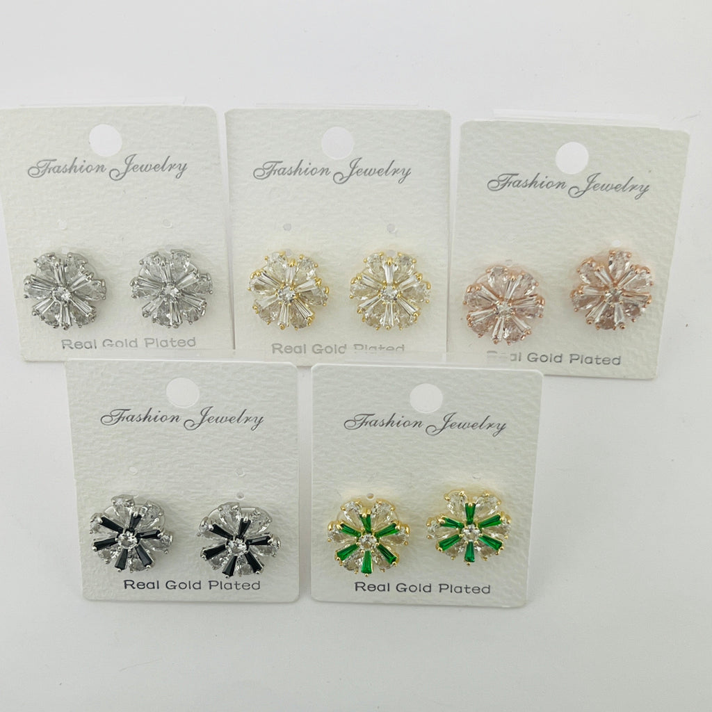 C.Z Spin Crystal earring