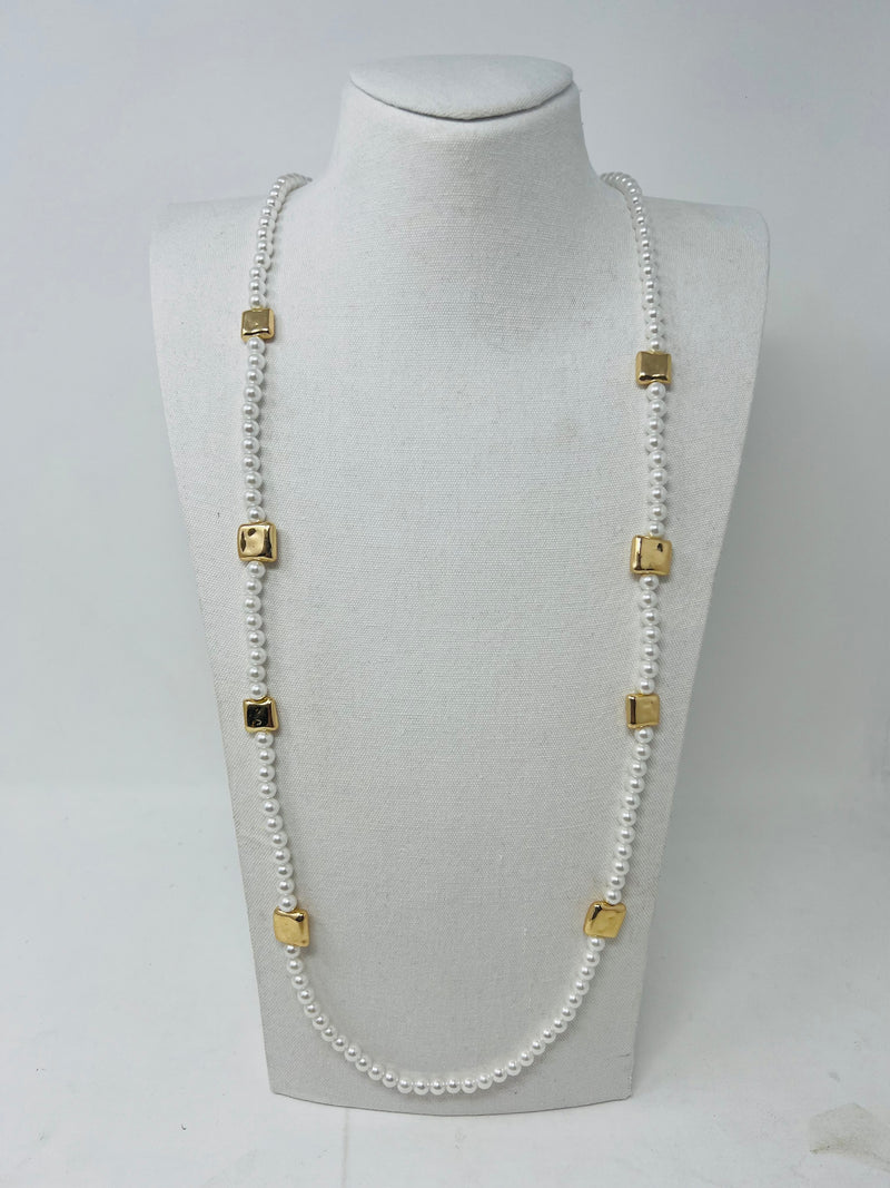 Pearl Long Chain Necklace