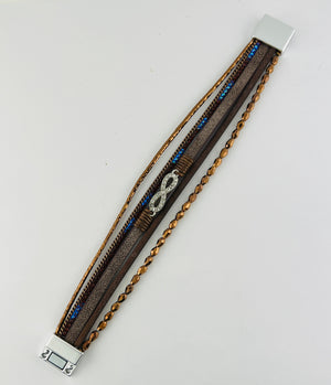 Leather magnetic bracelet