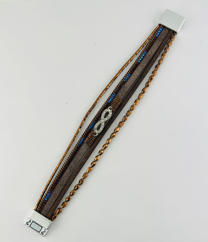 Leather magnetic bracelet