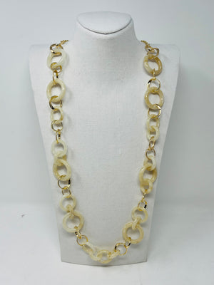 Long Chain Necklace with Metal Chain