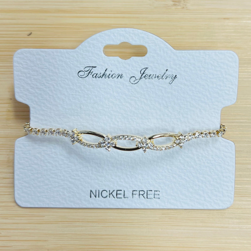 C.Z Crystal adjustable bracelet