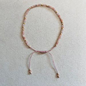 Semi-precious stones with miyuki beads Adjustable Bracelet(10 colors)