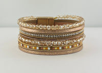 Leather magnetic bracelet