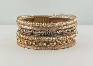 Leather magnetic bracelet
