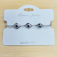 "Evil eye" C.Z Crystal adjustable bracelet