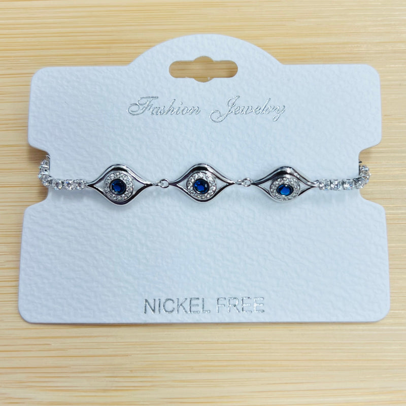 "Evil eye" C.Z Crystal adjustable bracelet