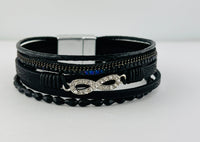 Leather magnetic bracelet