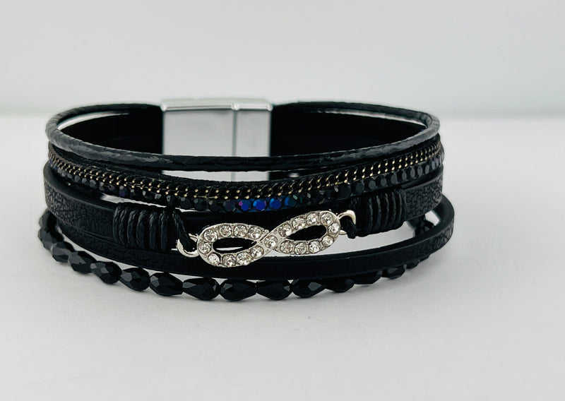 Leather magnetic bracelet