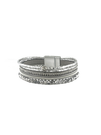Leather magnetic bracelet
