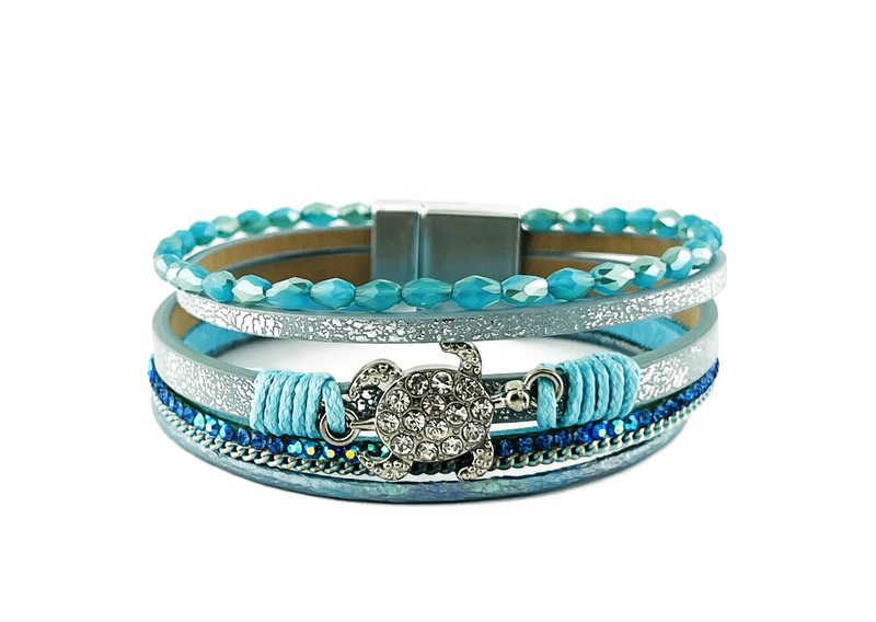 "turtle" Leather magnetic bracelet