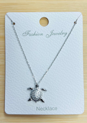 "Turtle"  Crystal adjustable chain necklace