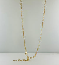 Long Chain Necklace with Metal Chain