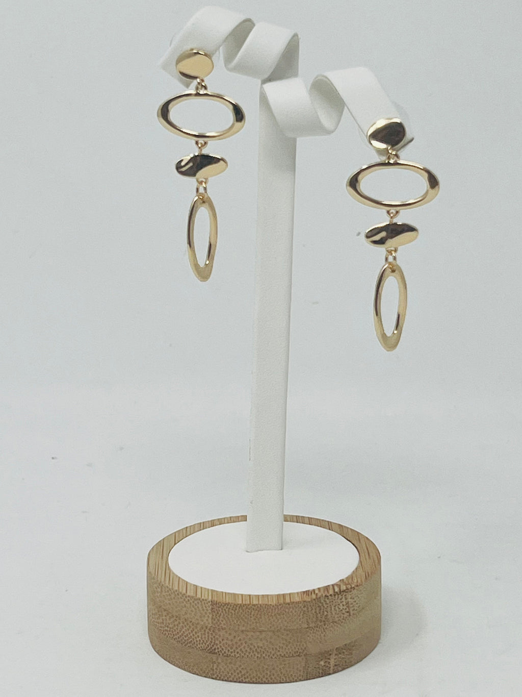 Gold-Tone Geometric Dangle Earrings