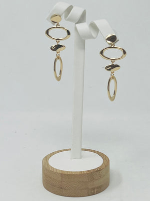 Gold-Tone Geometric Dangle Earrings