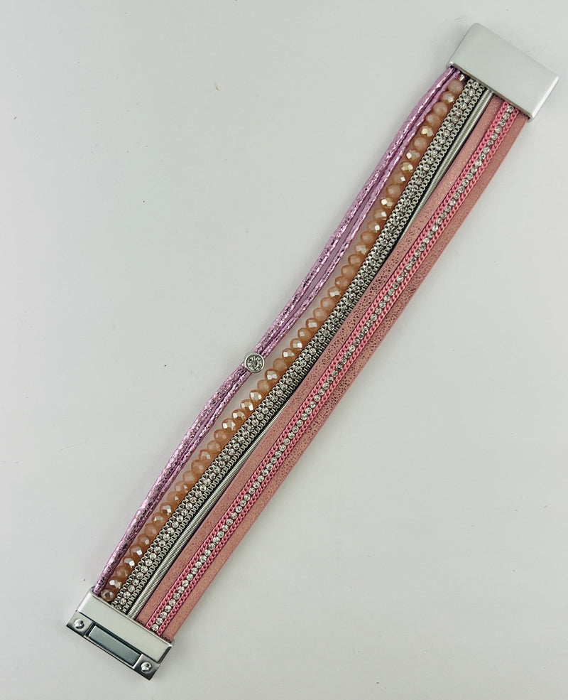 Leather magnetic bracelet