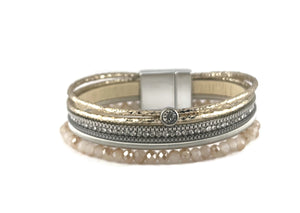 Leather magnetic bracelet