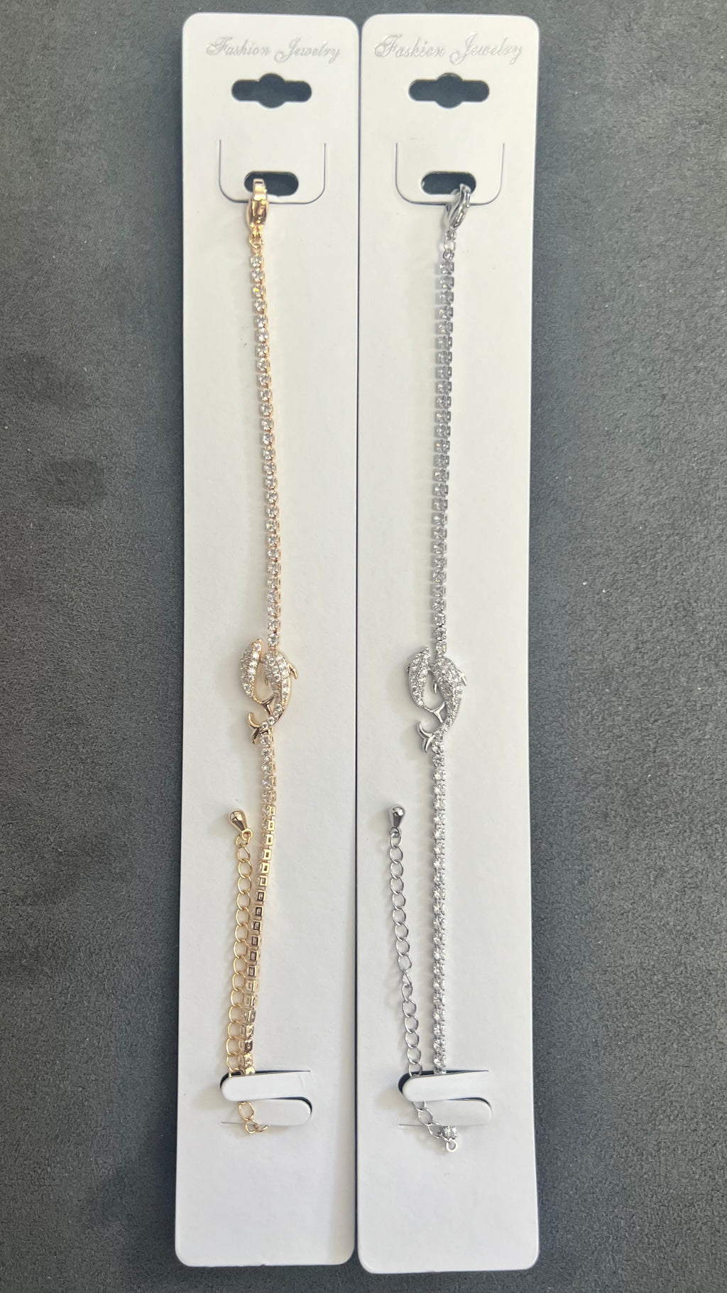 C.Z Crystal Tennis Bracelets-Adjustable Chain