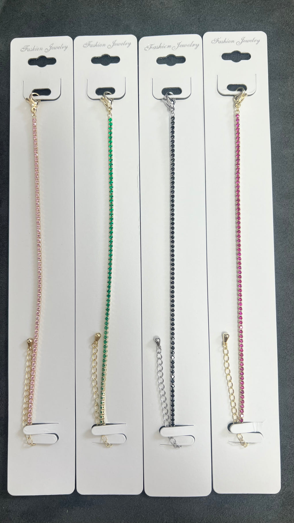 Elegant C.Z Crystal Tennis Bracelets-Adjustable Crystal Chain
