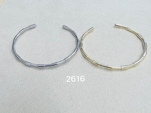 C.Z Rhodium Plated Cuff bracelet