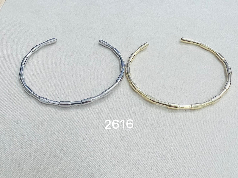 C.Z Rhodium Plated Cuff bracelet