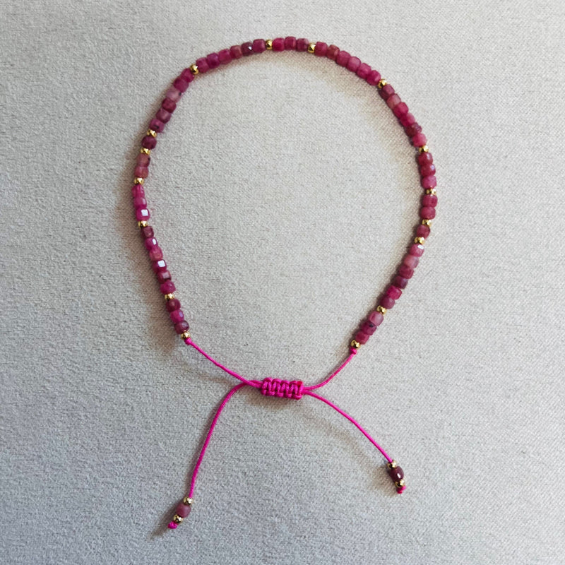 Semi-precious stones with miyuki beads Adjustable Bracelet(10 colors)