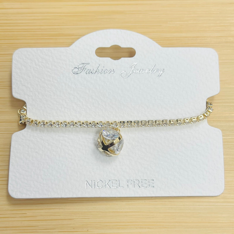 C.Z Crystal adjustable bracelet