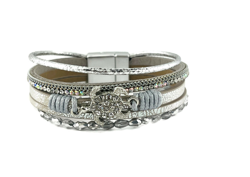 "turtle" Leather magnetic bracelet