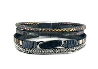 Leather magnetic bracelet