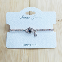 "Evil eye" C.Z Crystal adjustable bracelet