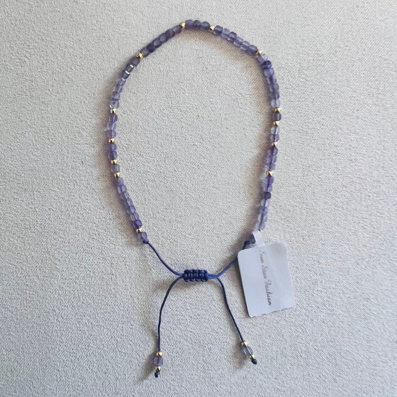 Semi-precious stones with miyuki beads Adjustable Bracelet(10 colors)