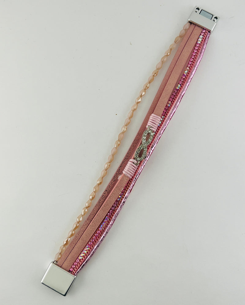 Leather magnetic bracelet