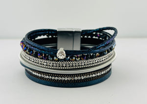 Leather magnetic bracelet