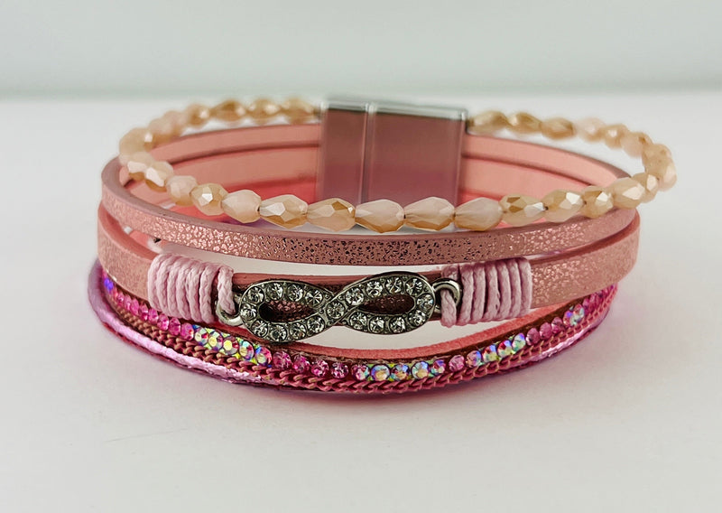 Leather magnetic bracelet